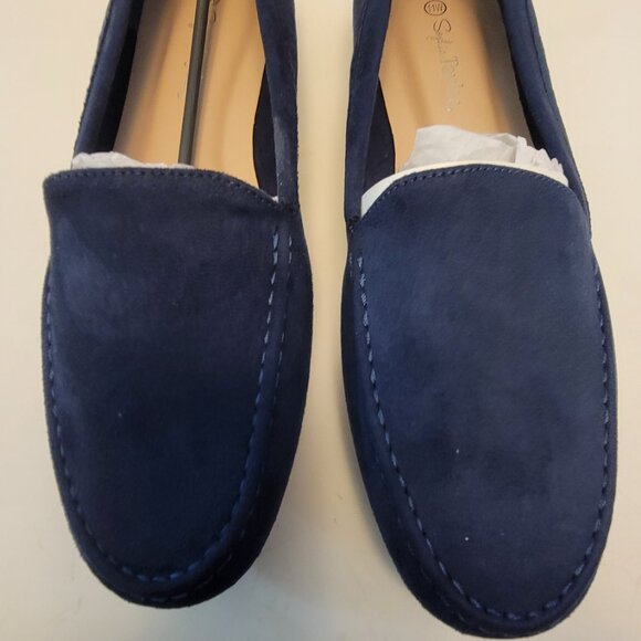 New in Box Blue Faux Suede loafers - Picture 2 of 6